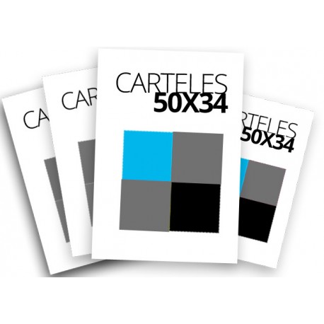 Carteles 50x34 a 1o 2 tintas