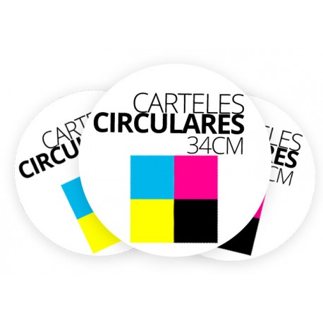 Carteles circulares 34cm